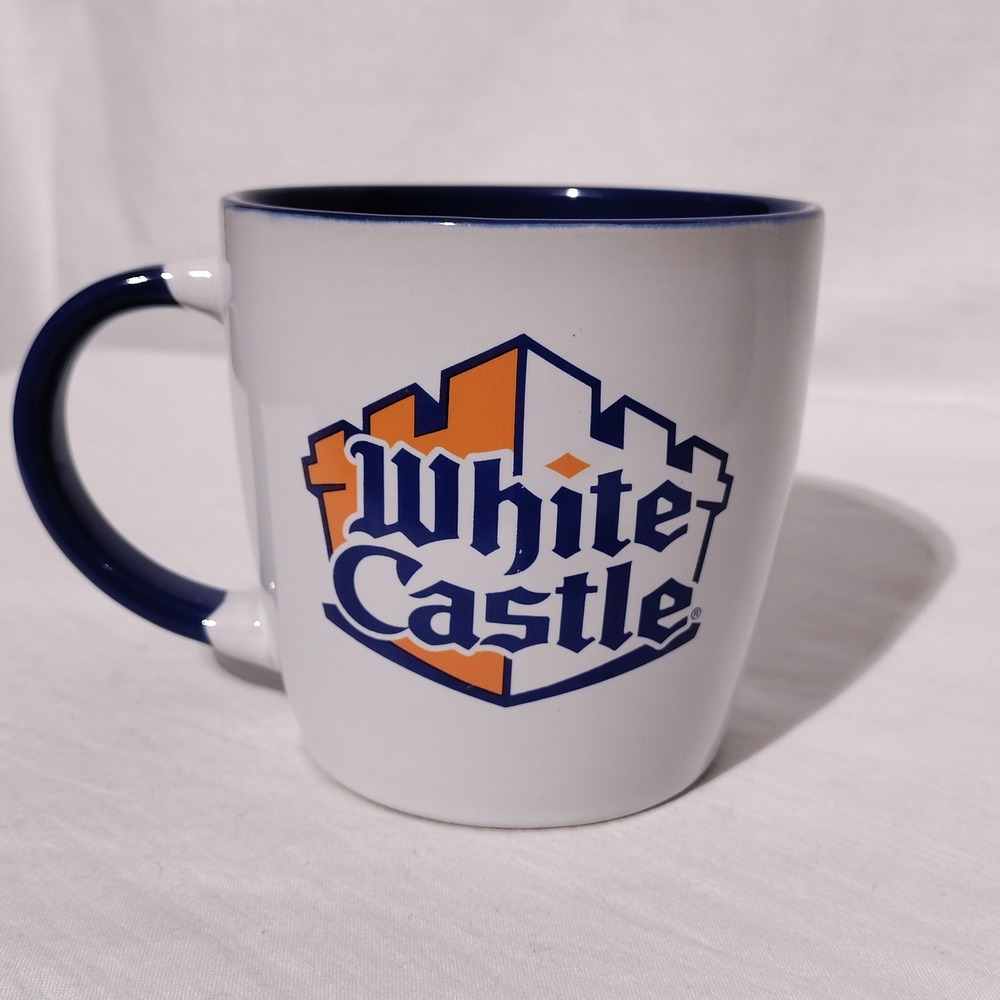 White Castle Craver Nation Coffee Mug Blue White Ceramic Fast Food Collectible
